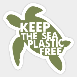 Keep The Sea Plastic Free Turtle Environmental Sticker